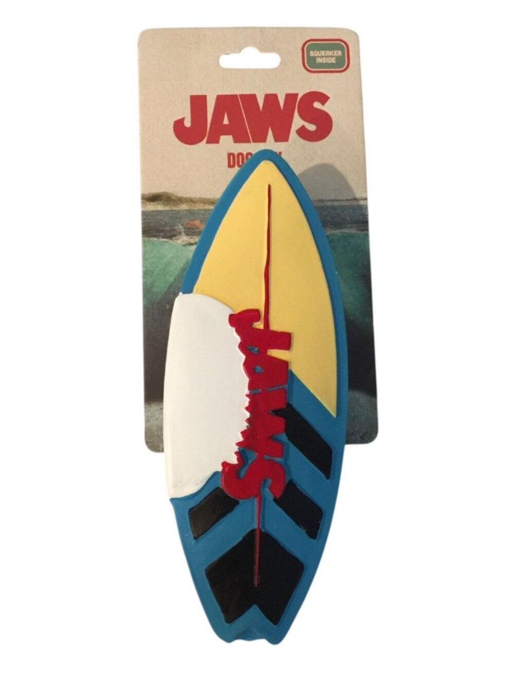 JAWS Rubber Surfboard Squeaker 8" Dog Toy Universal